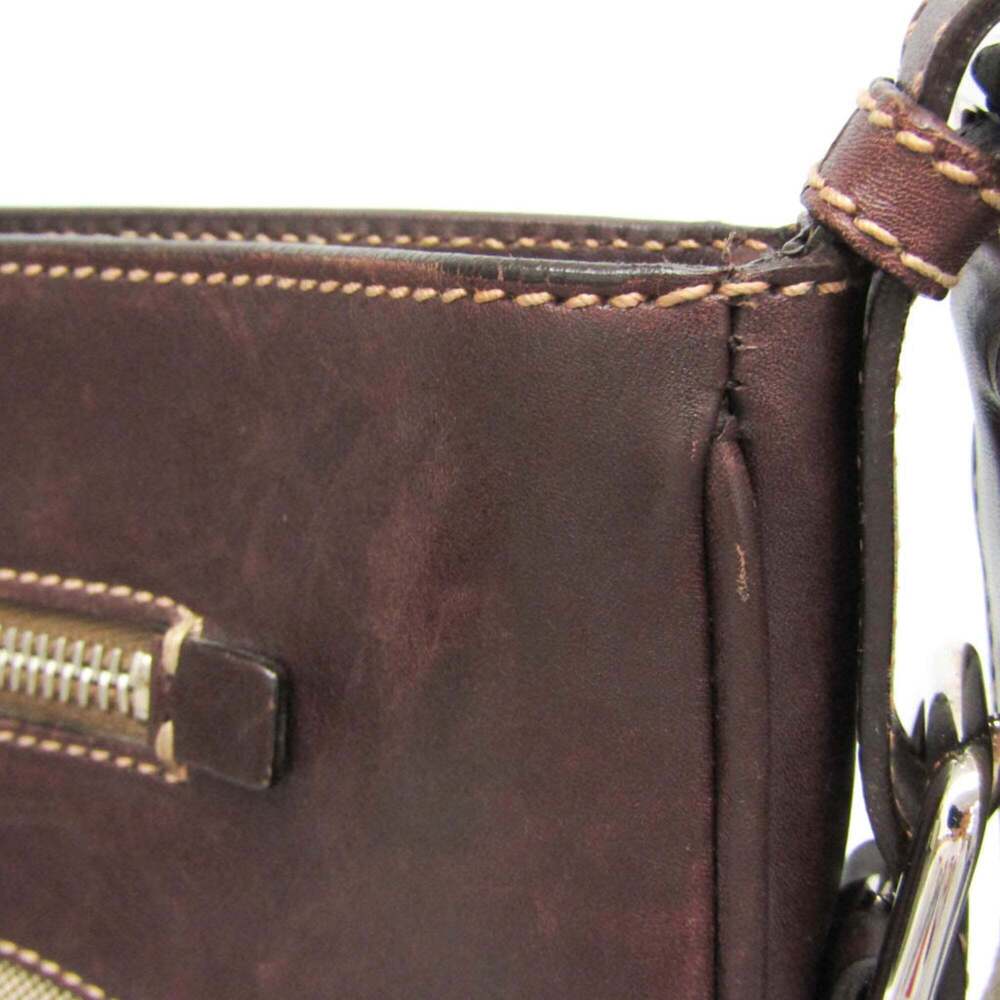 PRADA Brown Leather Shoulder Bag - Picture 6 of 12